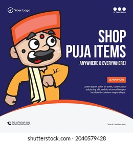 Banner-Design der Shop puja Elemente Vorlage.