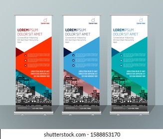 Banner Design Signboard Advertising Brochure Flyer Template Vector X-banner and Street Business Flag of Convenience, Layout Background