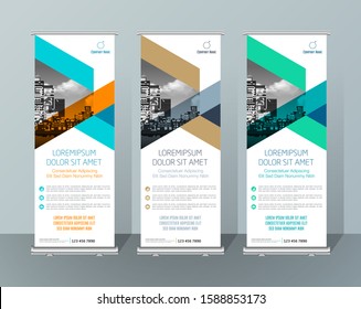 Banner Design Signboard Advertising Brochure Flyer Template Vector X-banner and Street Business Flag of Convenience, Layout Background