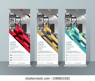 Banner Design Signboard Advertising Brochure Flyer Template Vector X-banner and Street Business Flag of Convenience, Layout Background