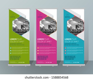 Banner Design Signboard Advertising Brochure Flyer Template Vector X-banner and Street Business Flag of Convenience, Layout Background