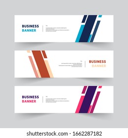 banner design with simple shape