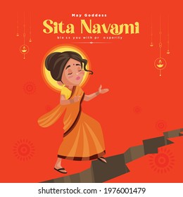 Banner design of sita navami template.