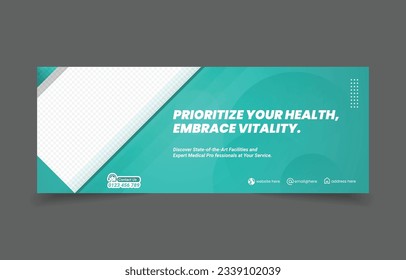 banner design social media banner design. healthcare medical theme style.