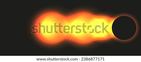 Banner design with Solar Storm. Solar system. Big Crystal flare on the sun isolated black background. Magnetic storms on the sun. Vector illustration.