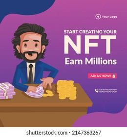 Banner design of start creating your NFT template.