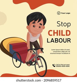 stop child labour cartoon images