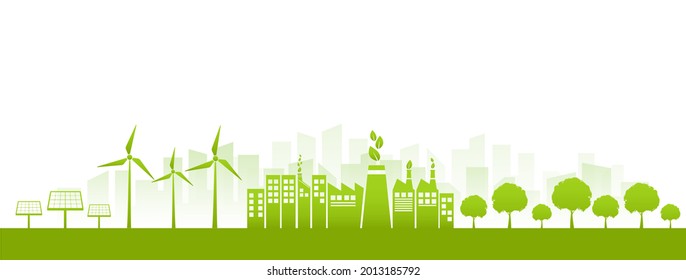 Banner design for Sustainability development and Eco friendly concept, Vector illustration