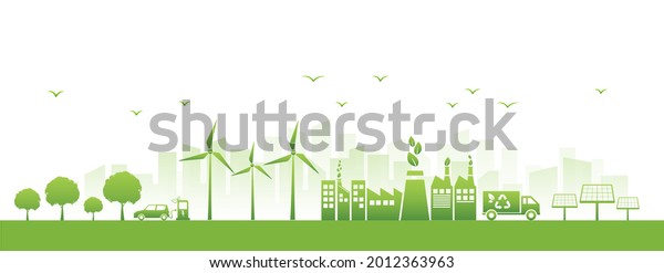 Banner design for Sustainability\
development and Eco friendly concept, Vector\
illustration
