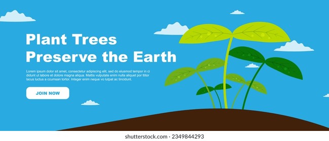 Banner design for sustainable development and eco-friendly concept, with message about the importance of green cities and the commemoration of World Environment Day.