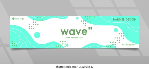 Bannerdesign mit Teppichfarben in Wellenkonzept und Flachdesign
