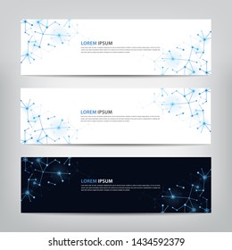 banner design technology, vector illustration