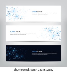 banner design technology, vector illustration