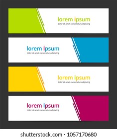 Banner design template abstract background geometric vector. Corporate business banner advertising set. Infographic design elements.
