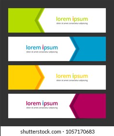 Banner design template abstract background geometric vector. Corporate business banner advertising set. Infographic design elements.