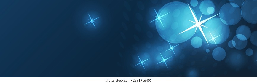 Banner Design Template with Abstract Blurred Colorful Background - Blue and White Colors, Dark Wide Scale Multipurpose Creative Vector Design for Web, Greeting Cards, Holiday Events, Posters