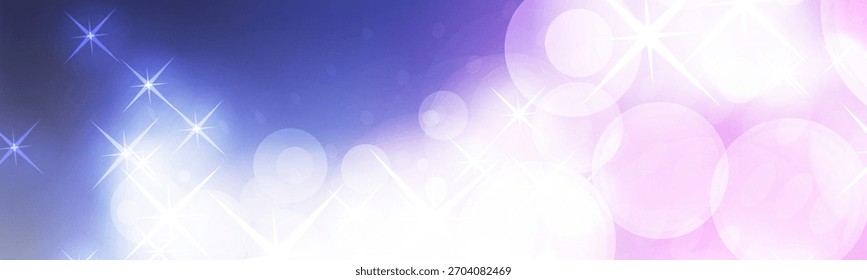 Banner Design Template with Abstract Blurred Colorful Background - Purple, Pink and White Colors, Vivid Wide Scale Multipurpose Creative Vector Design for Web, Greeting Cards, Holiday Events, Posters
