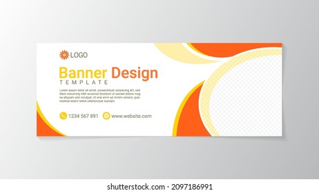 Plantilla de diseño de pancarta con diseño abstracto y elegante. Adecuado para la promoción de su producto