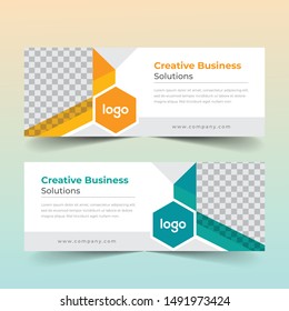 Banner Design. Template Abstract Poster.facebook banner ads