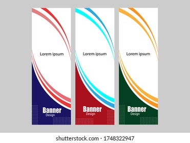 Banner design template. Abstract vector

