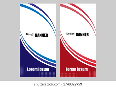 Banner design template. Abstract vector
