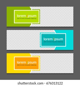 Banner design template background vector. Corporate business banners advertising set.