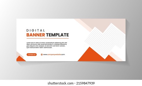 Banner design template with creative and abstract style design for promotion your business