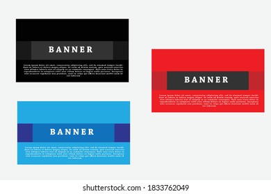 Banner Design Template. facebook banner set. Web banner. Sale voucher, gift card. Vector illustration