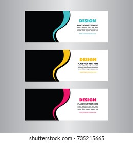 Banner Design Template. facebook banner set. Web banner. Sale voucher, gift card. Vector illustration