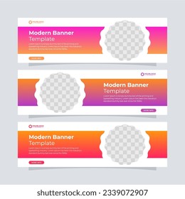 Plantilla de diseño de pancartas. Banderas de degradado de colores completos. Banner moderno para el sitio web de anuncios.