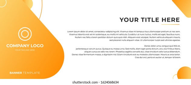BANNER DESIGN TEMPLATE WITH GRADIENT SHAPE