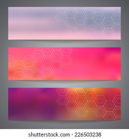 Banner design template. Green abstract arrows  backdrop. Vector illustration.