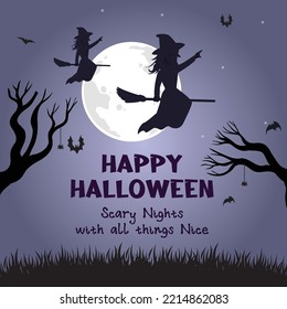 Banner design template of Happy Halloween.