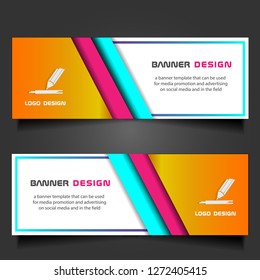 a banner design template with a modern abstract style