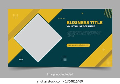 Banner design template with modern elements