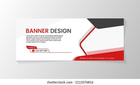 Banner design template for promotion your business with abstract shapes and modern style design