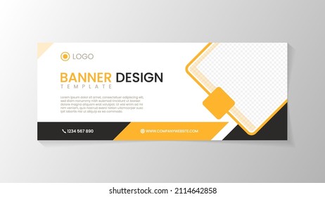 Plantilla de diseño de pancartas para promocionar su producto con diseño de estilo geométrico abstracto