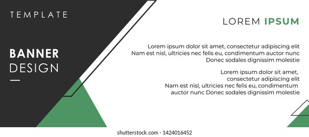 BANNER DESIGN TEMPLATE WITH SIMPLE SHAPE