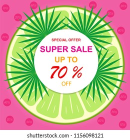 Banner design template, super sale, special offer, vector illustration, discounts