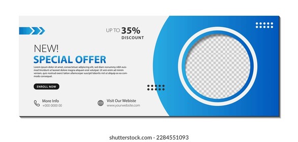 Banner design template. Usable for banner, cover, and header. Vector illustration