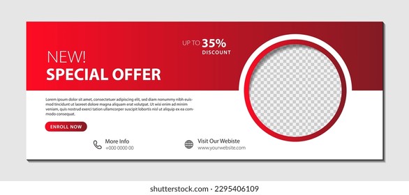 Banner design template. Usable for banner, cover, and header. Vector illustration