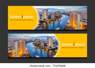 Banner design template vector. Corporate business banners advertising set EPS-10 sample image with Gradient Mesh.