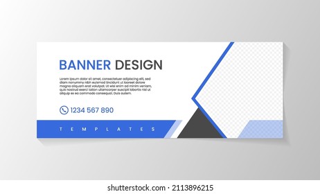 Banner design template for your business and promotion your product. Abstract geometric and minimalist style design