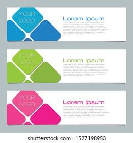 Banner design Template.Minimal Pattern. Abstract Poster. Colorful Geometric Background.  3d Fluid Banner.