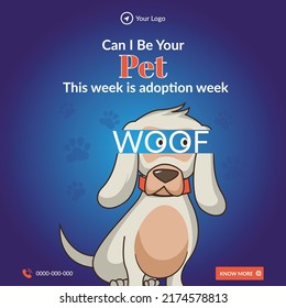 Banner design of this week is adoption week template.