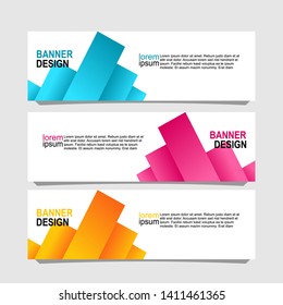 banner design with three choices of color variations.vector design,can be use for, landing page, website, mobile app, poster, flyer, coupon, gift card, smartphone template, web design