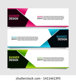 banner design with three choices of color variations,can be use for, landing page, website, mobile app, poster, flyer, coupon, gift card, smartphone template, web design