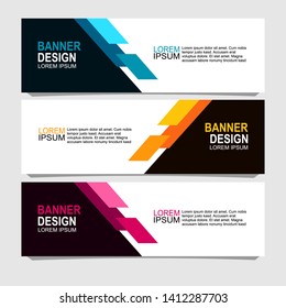 banner design with three color variations,can be use for, landing page, website, mobile app, poster, flyer, coupon, gift card, smartphone template, web design