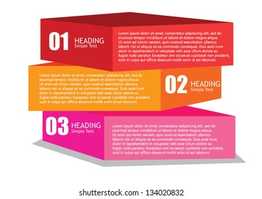 banner design of three step