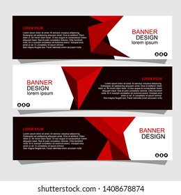 banner design with three variations